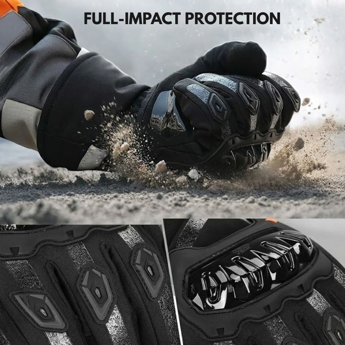 Winter Fleece-Lined Motorcycle Gloves