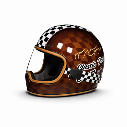 ORZ-729 Retro Full-Face Helmet - DOT & ECE Approved