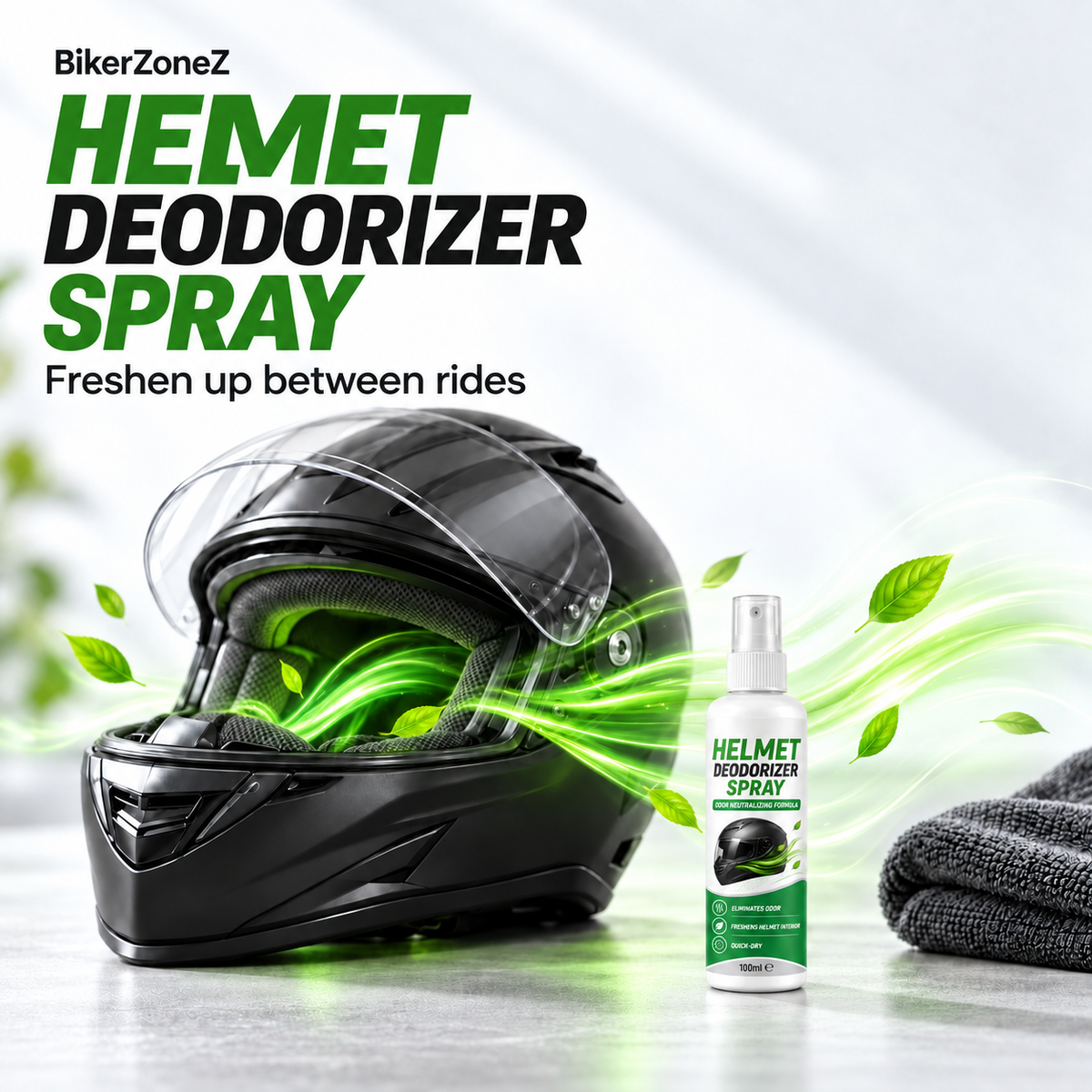 BikerZoneZ RideFresh™ Helmet Deodorizer Spray