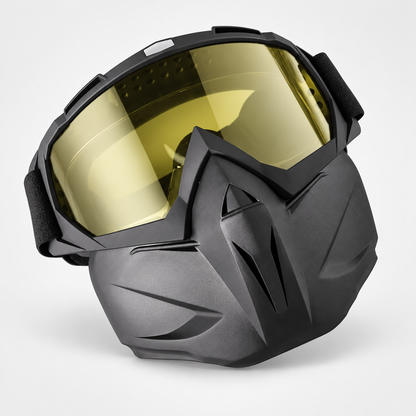 BikerZoneZ 2-in-1 Motorcycle Goggles & Face Mask