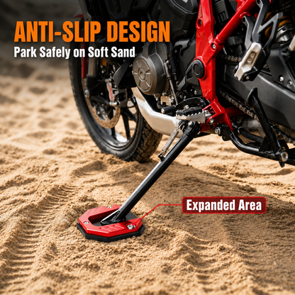 BikerZoneZ Motorcycle Kickstand Pad