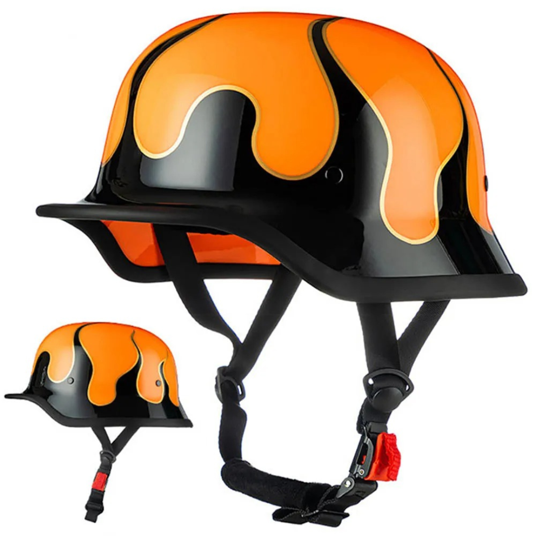 Vintage German Style Half Helmet | DOT Certified