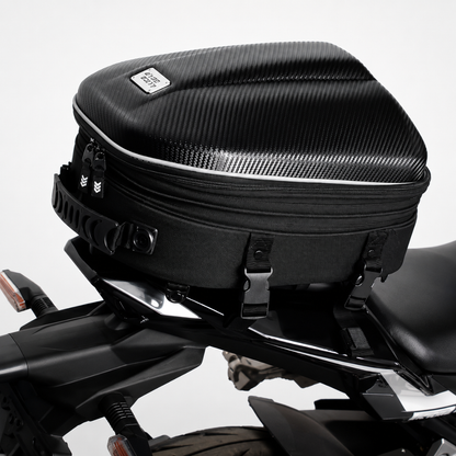 BikerZonez Carbon Fiber 3-in-1 Motorcycle Tail Bag