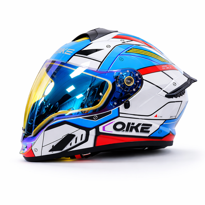 Unisex Full-Face Motorcycle Helmet Certified to DOT & ECE Standards