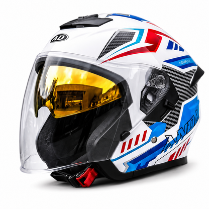 BikerZoneZ Sport Open Face Helmet - DOT Certified