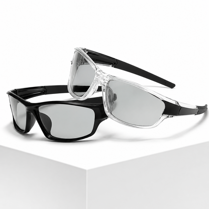 BikerZonez Photochromic Polarized Riding Glasses