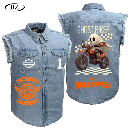 BikerZoneZ Sleeveless Denim Jacket