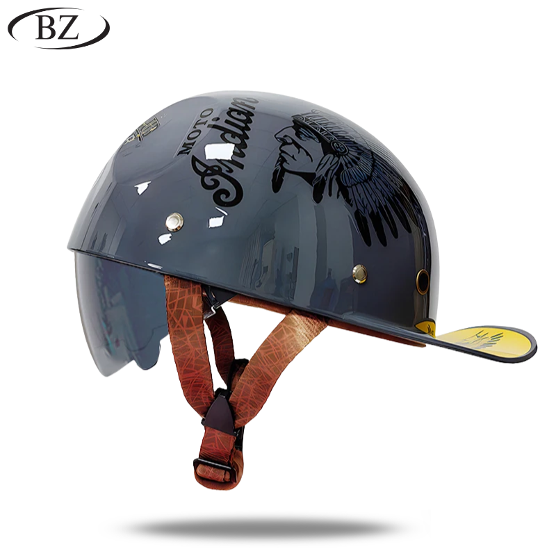 Premium Retro Half Helmet – Signature Edition
