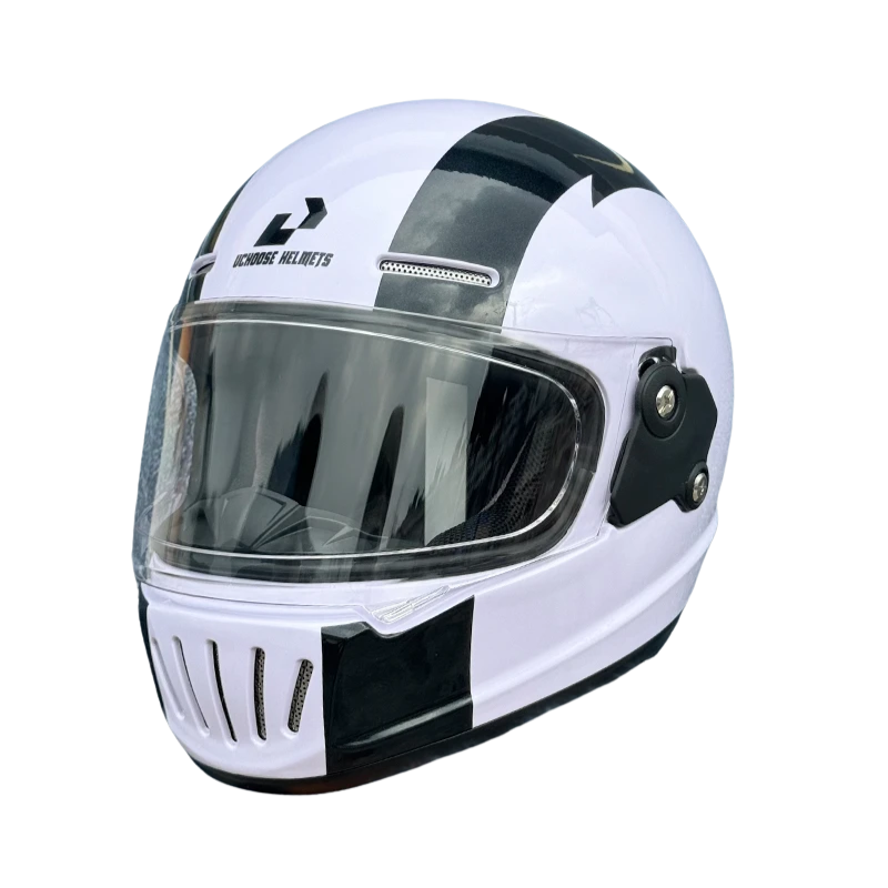 BikerZoneZ RetroRide Full Face Helmet - DOT Approved