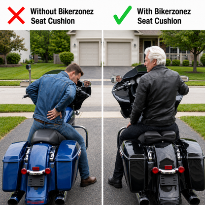 Bikerzonez HexFlow Motorcycle Seat Cushion