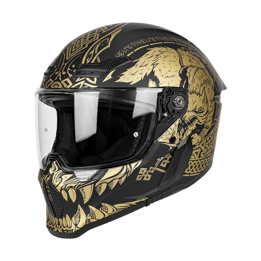 BikerZoneZ Shadow Rider Full Face Helmet – DOT Approved