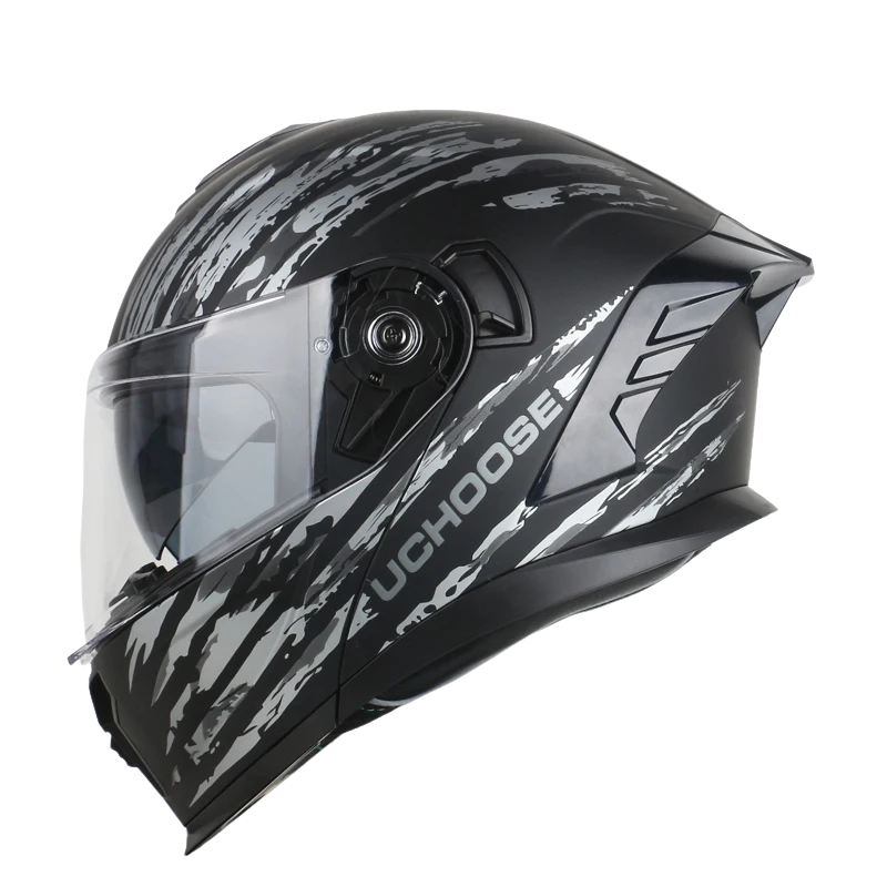 BikerZoneZ Flip-Up Motorcycle Helmet - DOT Certification