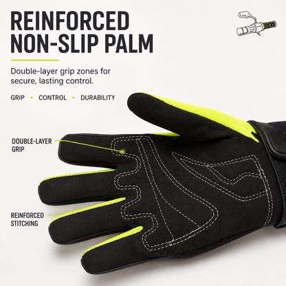 BikerZoneZ™ AirFlow Protective Touchscreen Riding Gloves