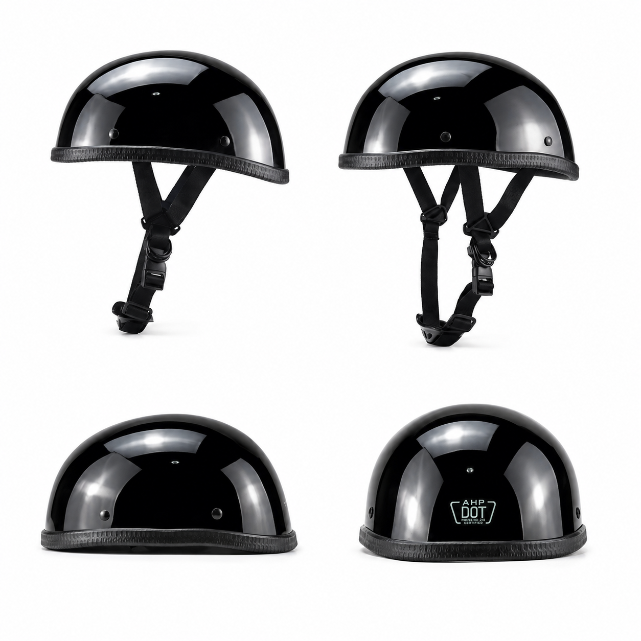 BikerZoneZ™ Vintage Half Face Motorcycle Helmet