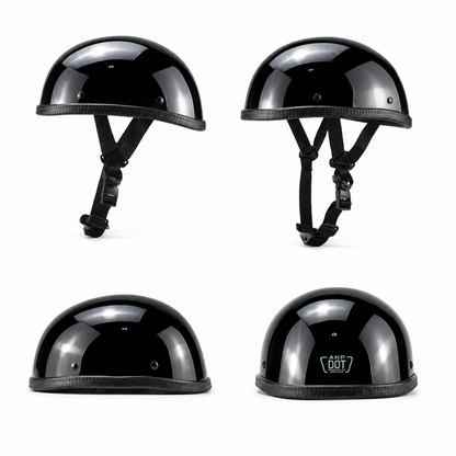 BikerZoneZ™ Vintage Half Face Motorcycle Helmet