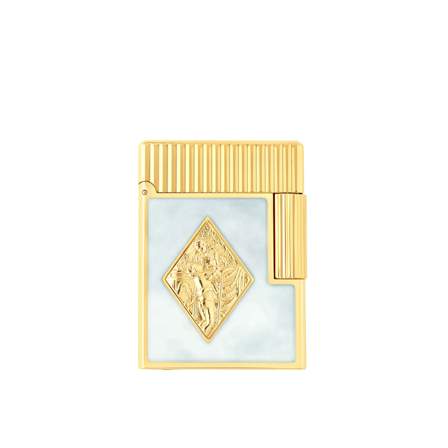 French White Enamel Gold Lighter – Special Edition