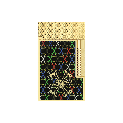 French Royal Crest Multicolor Gold Lighter – Gold Edition