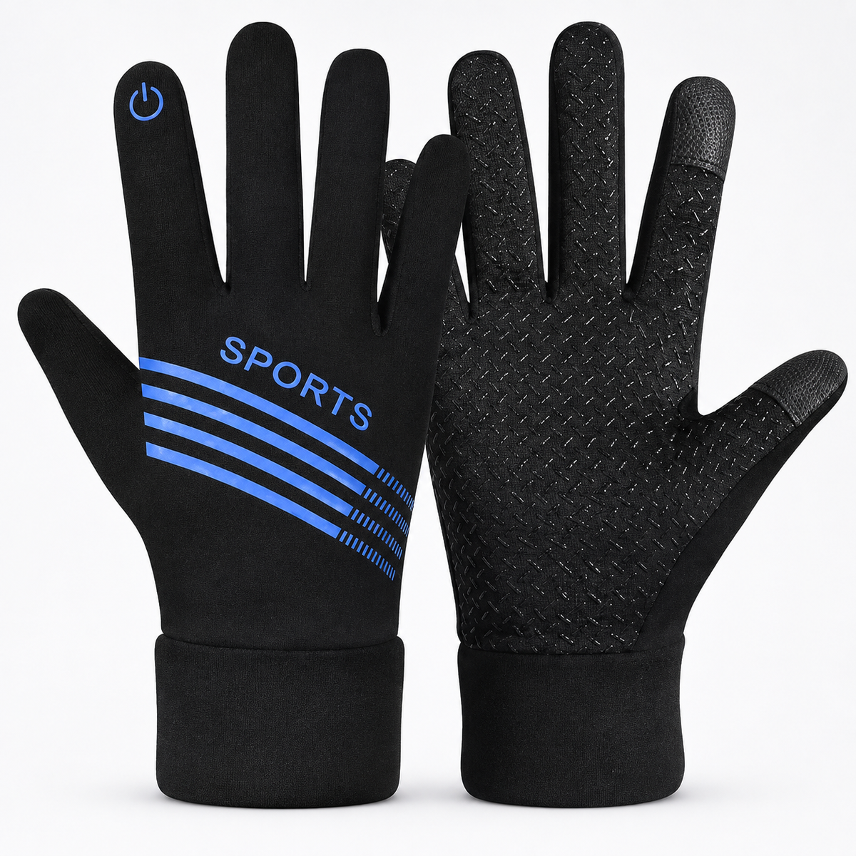 BikerZoneZ™ FrostGrip Thermal Touchscreen Riding Gloves