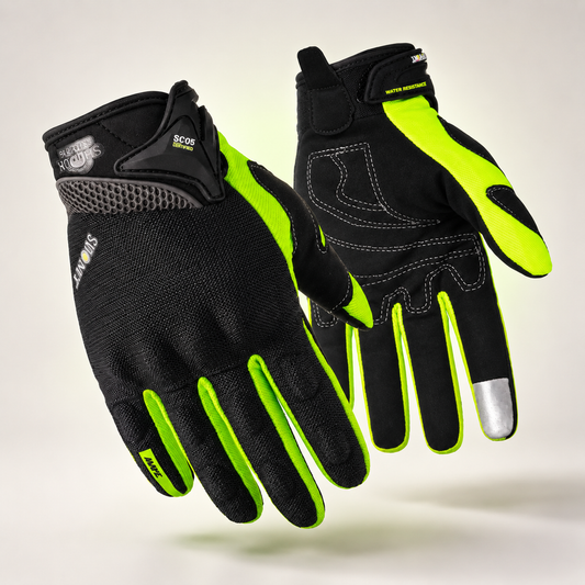 BikerZoneZ™ AirFlow Protective Touchscreen Riding Gloves