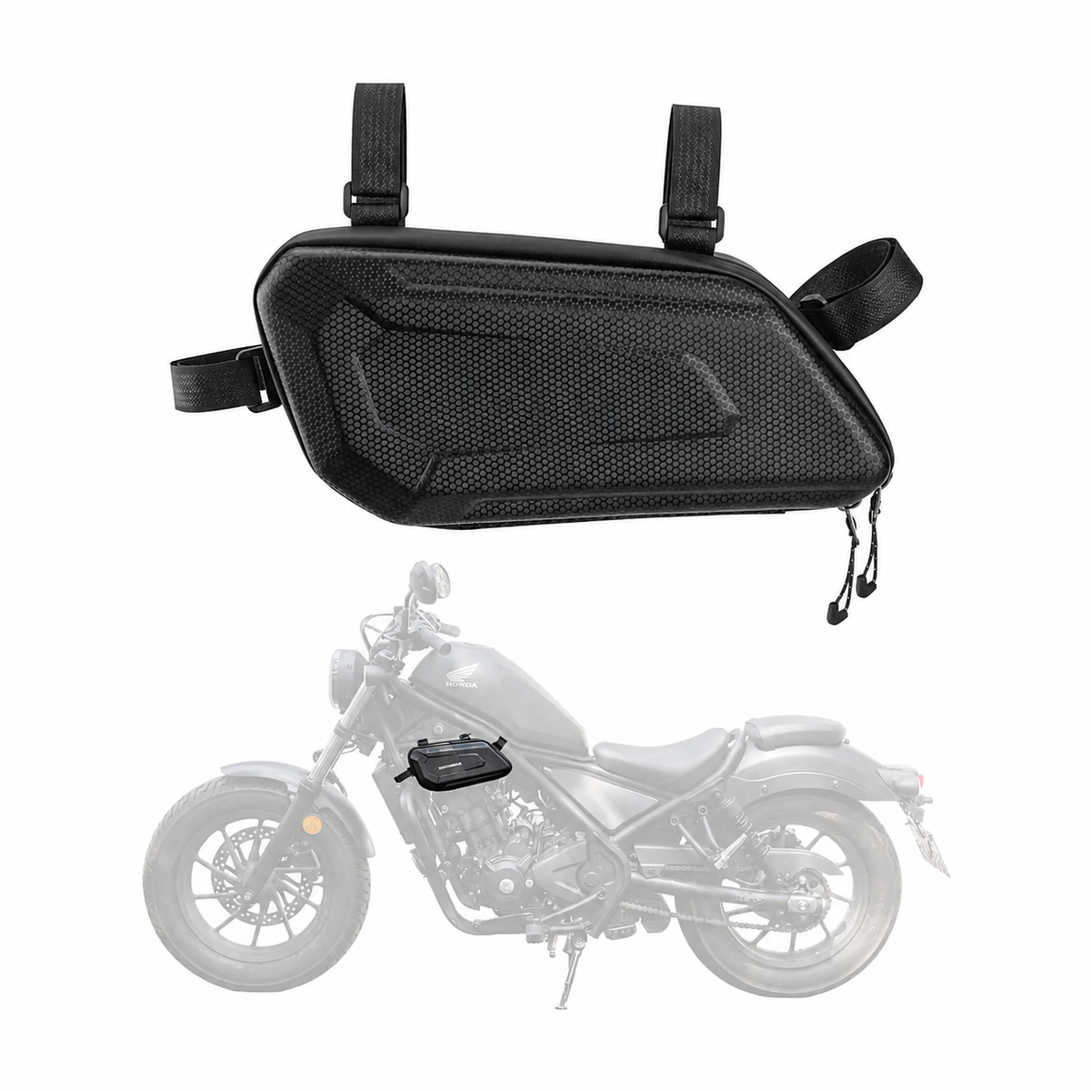 BikerZonez Low Profile Hard Shell Motorcycle Side Bag