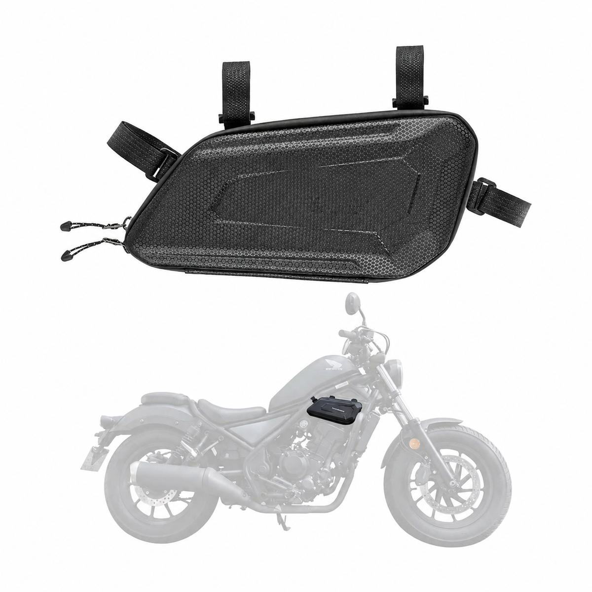 BikerZonez Low Profile Hard Shell Motorcycle Side Bag