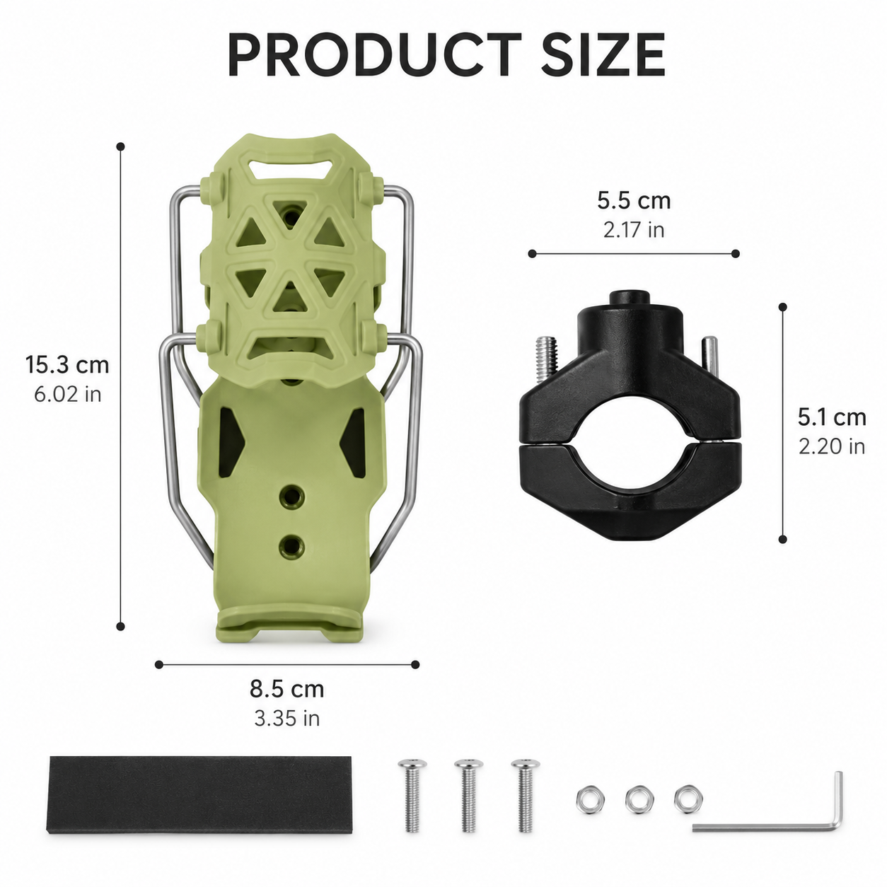 BikerZoneZ Adjustable Motorcycle Water Bottle Holder