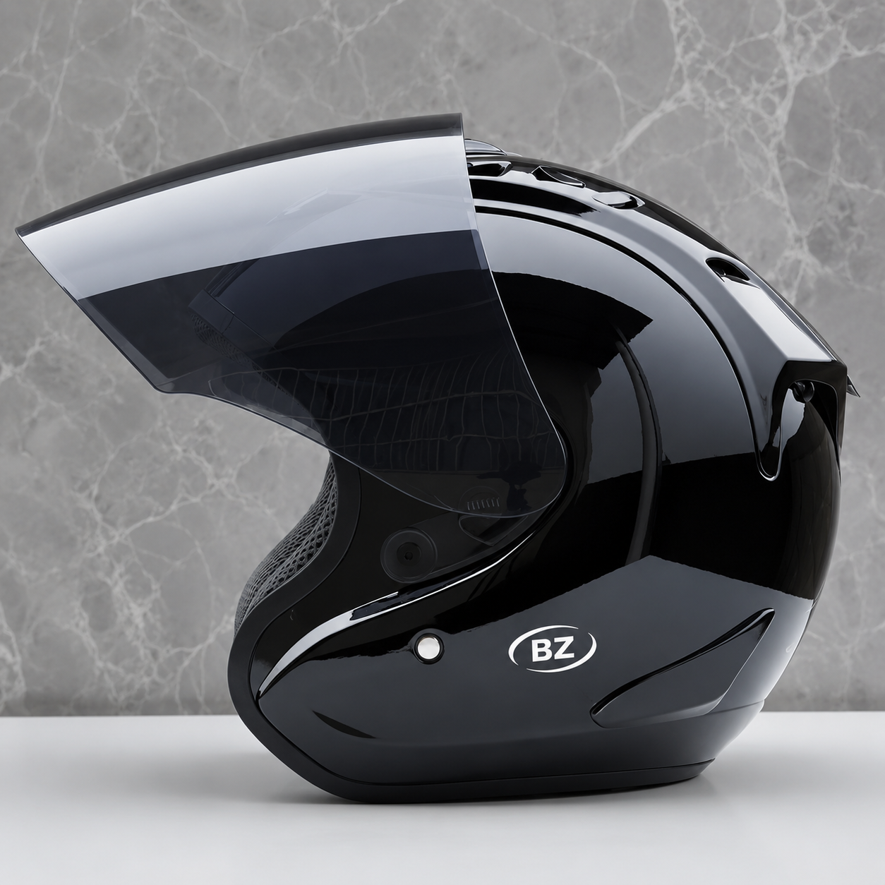 BikerZoneZ Ram-4™ Open Face Half Helmet