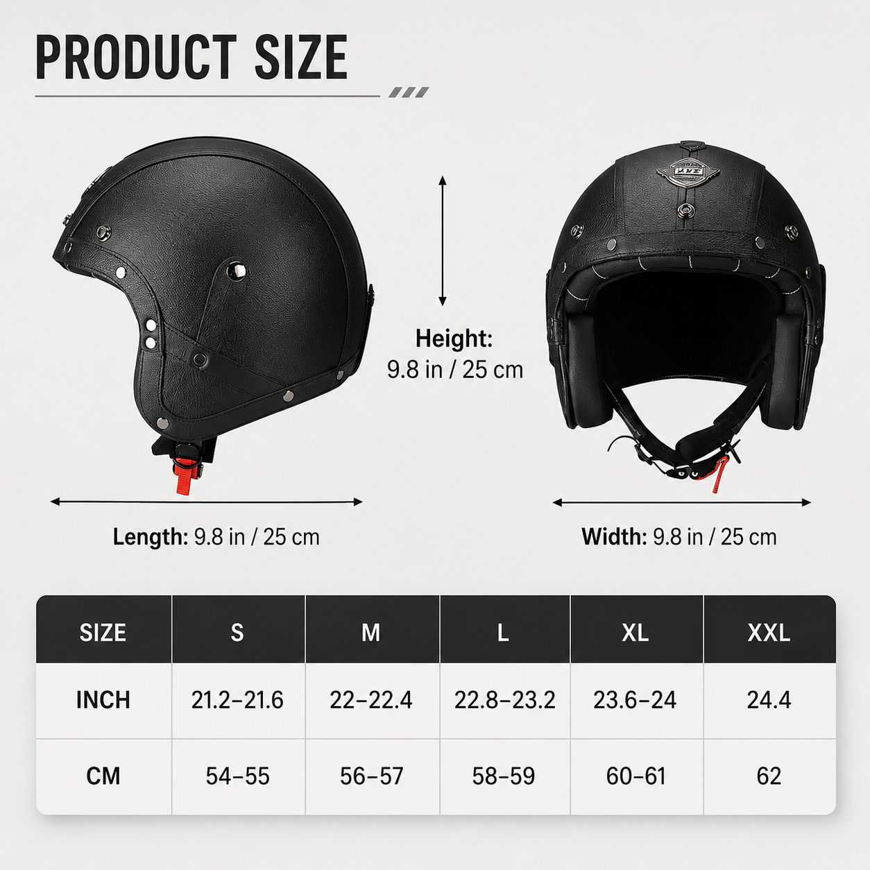 BikerZonez RogueCruise™ Vintage Open Helmet with Face Mask