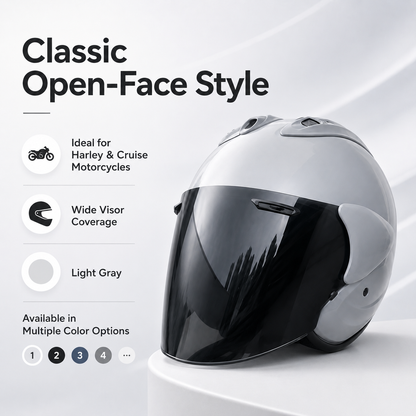 BikerZoneZ HeritageCruise™ 3/4 Open Face Helmet