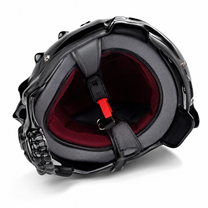 BikerZoneZ SkullRider 3C Half Helmet