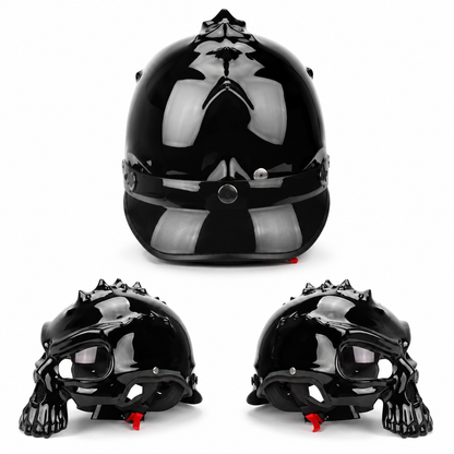 BikerZoneZ SkullRider 3C Half Helmet