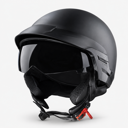 BikerZoneZ Heritage Visor Half-Face Helmet