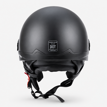 BikerZoneZ Heritage Visor Half-Face Helmet
