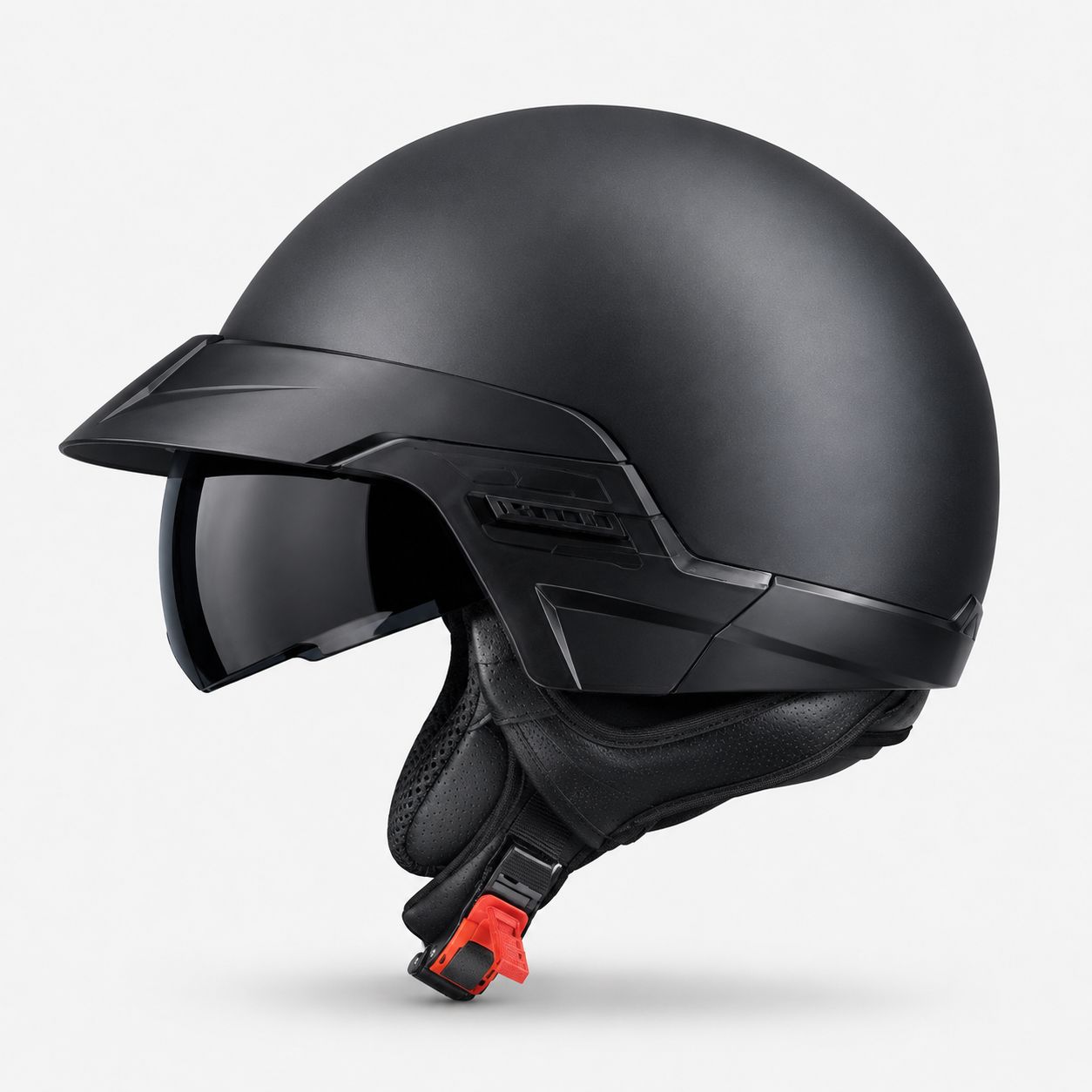 BikerZoneZ Heritage Visor Half-Face Helmet