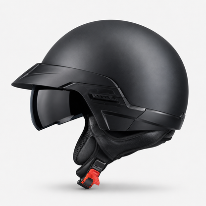 BikerZoneZ Heritage Visor Half-Face Helmet