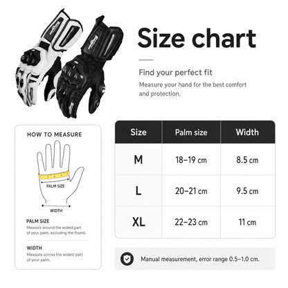 BikerZoneZ StormGuard Waterproof Motorcycle Gloves