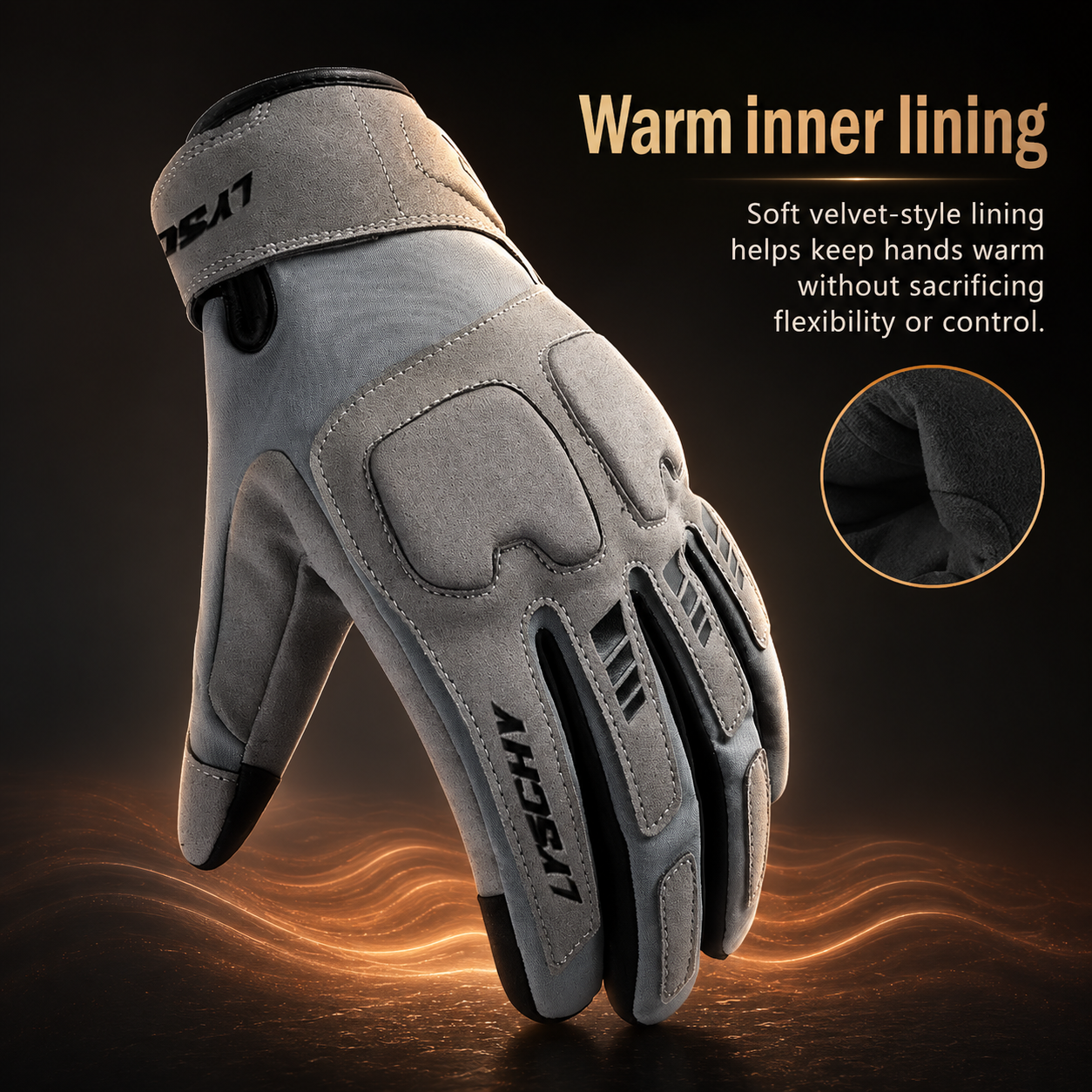 BikerZoneZ FrostGuard Winter Motorcycle Gloves
