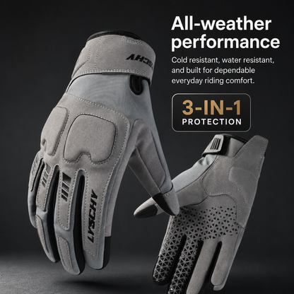 BikerZoneZ FrostGuard Winter Motorcycle Gloves