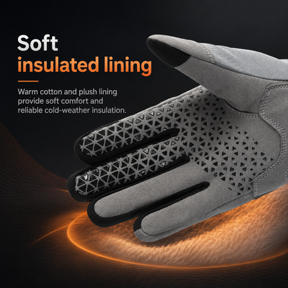 BikerZoneZ FrostGuard Winter Motorcycle Gloves