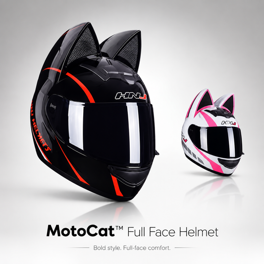 BikerZoneZ MotoCat™ Full Face Helmet