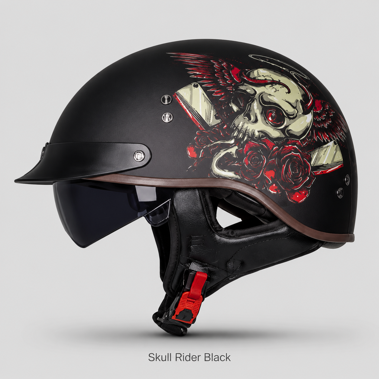 BikerZoneZ IronClassic™ German-Style Half Helmet