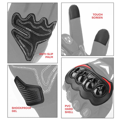Gloves Summer Riding Hard Knuckle Touchscreen Gloves