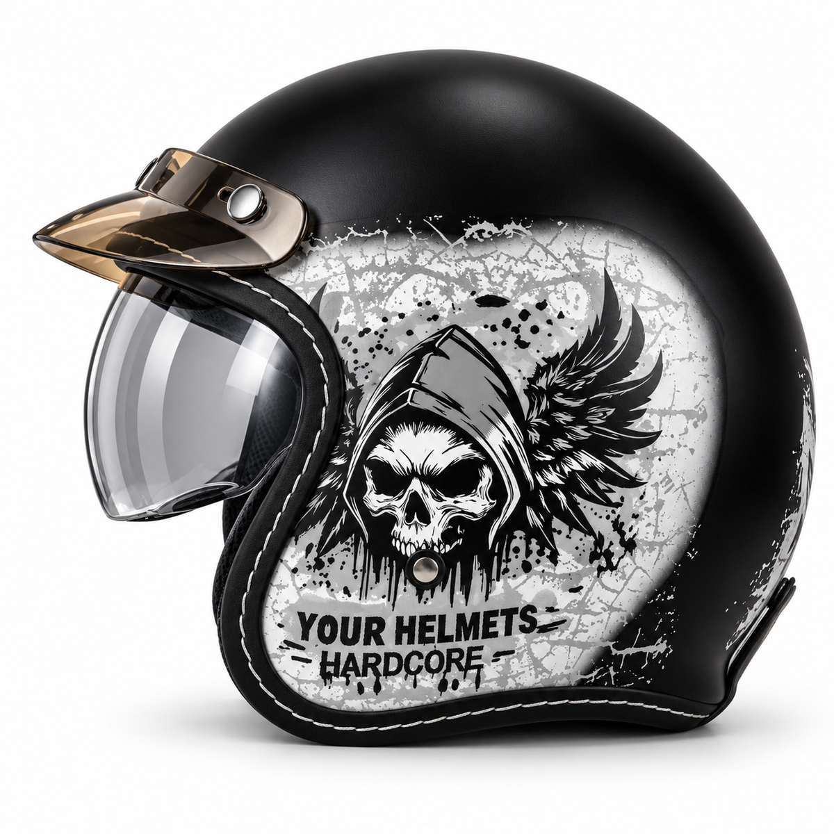 Retro Cruise - Vintage Open Face Helmet - DOT & ECE Approved