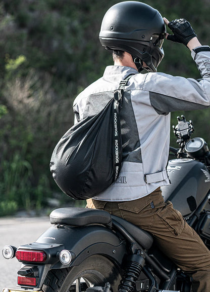 Motorcycle Helmet Backpack Large Capacity Travel Bags Reflective