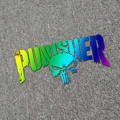 Motorcycle Tank Decals Punisher Reflective Waterproof PVC