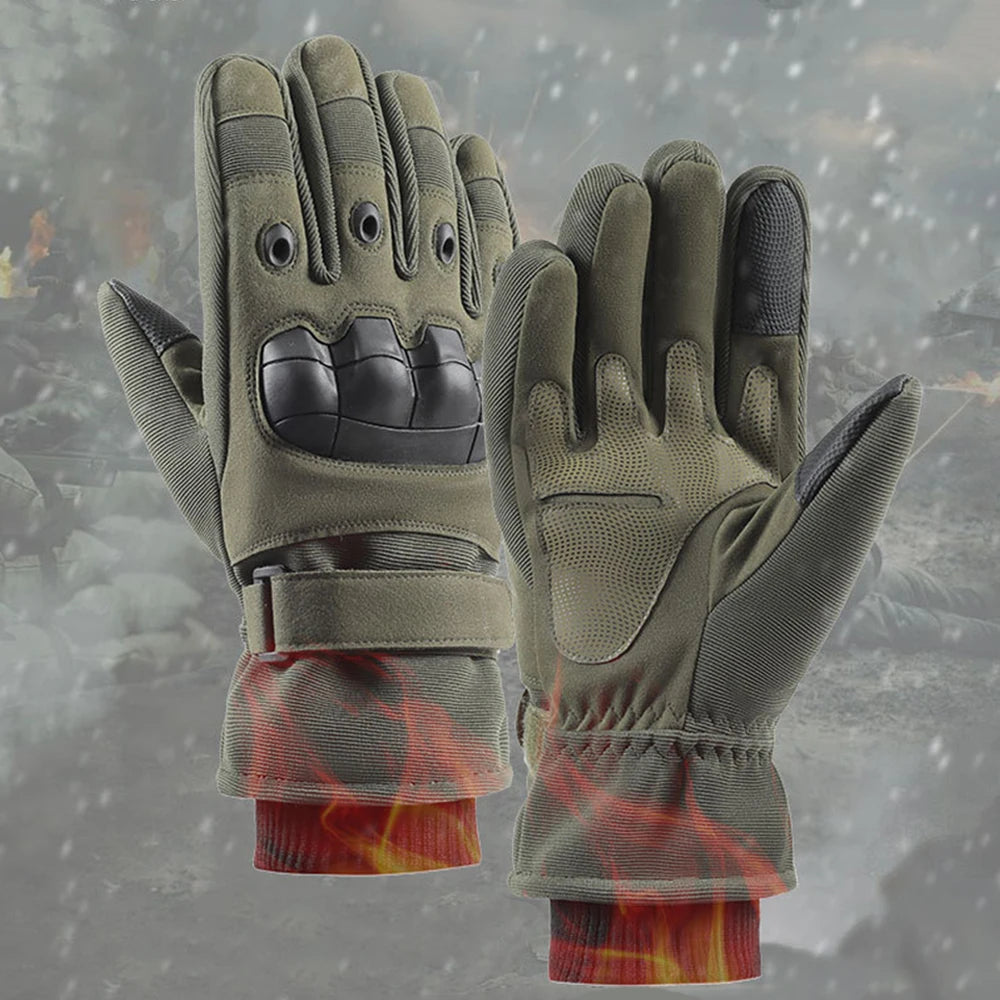 Winter Cold-proof Windproof Military Outdoor Sport Gloves (Black/Green/Brown)