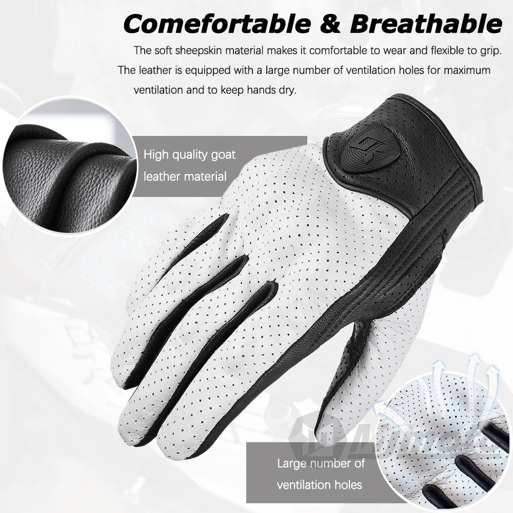 Motorcycle Retro Leather Gloves