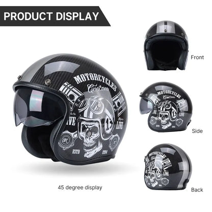 Carbon Fiber Retro Motorcycle Helmets