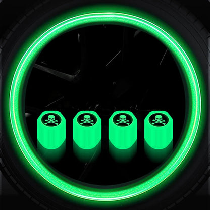 4PCS Luminous Valve Stem Caps