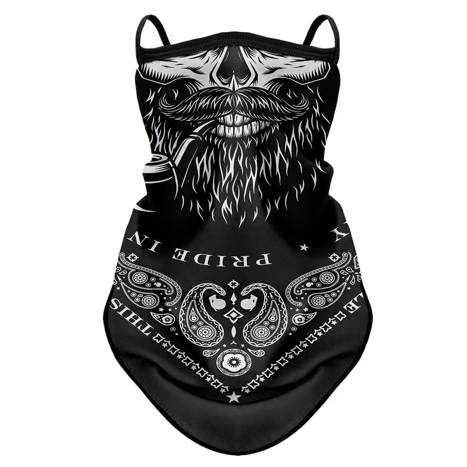 Retro Biker Face Mask – Breathable, Windproof & Anti-UV